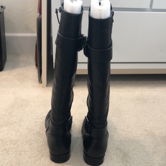 Black leather Via Spiga riding boots. Size 7.5 - Picture 3 of 11